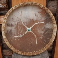 Šamanský buben 46cm avanturín, kozí kůže